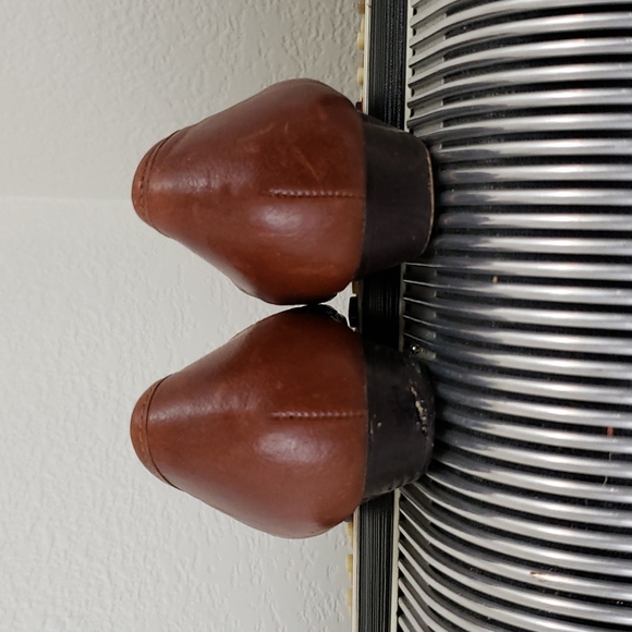 COMFY NATURALIZER BROWN WEAVED LEATHER SLIP ON FLATS - Picture 3 of 7